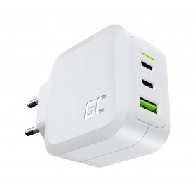 Green Cell, GREEN CELL 65W 2x USB-C PD 1x USB QC 3.0 PowerGaN, Ac charger, GC370-CB