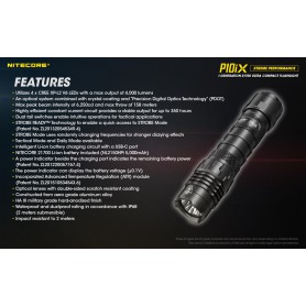 NITECORE, Nitecore P10iX Tactical Flashlight Rechargeable, Flashlights, MF024