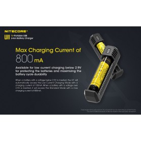 NITECORE, Nitecore UI1 USB Charger 14500, 18650, 18350, 20700, 21700, RCR123, Battery chargers, MF025