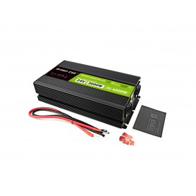 Green Cell, GREEN CELL Smart LCD 3000W 24V DC to 230V AC with USB QC3.0 Battery Inverter Pure Sinusoid, Battery inverters, GC383