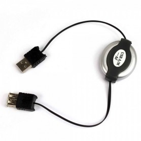 Data Cable 1M Roll-In USB M to USB F Black NED896