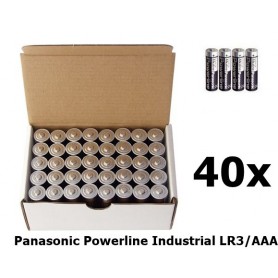 Panasonic - Panasonic Powerline Industrial LR03 / AAA / R03 1.5V alkaline battery - Size AAA - BL150-CB