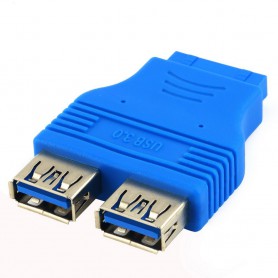 Oem, USB 3.0 Pinheader F 20pin to Dual USB 3.0 Female AL662, USB adapters, AL662