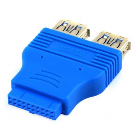 Oem - USB 3.0 Pinheader F 20pin to Dual USB 3.0 Female AL662 - USB adapters - AL662