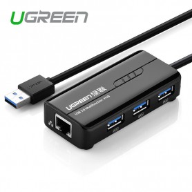 UGREEN, USB 3.0 Combo 10/100Mbps Ethernet 3 ports USB 3.0 Hub UG018, Ports and hubs, UG018