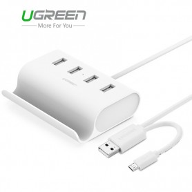 UGREEN, 4 Port Hub USB 2.0 Micro USB OTG with Phone Stand UG035, Ports and hubs, UG035