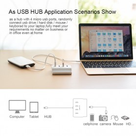 UGREEN, 4 Port Hub USB 2.0 Micro USB OTG with Phone Stand UG035, Ports and hubs, UG035