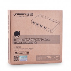 UGREEN - 3 Port HDMI Switch Switcher 3-In 1-Out Port - HDMI adapters - UG149-CB
