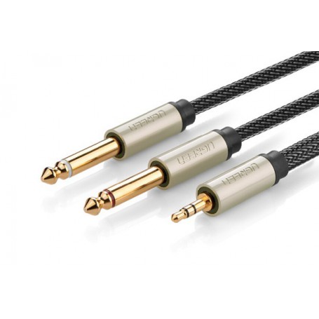 transfusie Grondig Zogenaamd 3.5mm Audio Jack to 2 x 6.35mm Jack Y-Cable Splitter voor Audio kabels