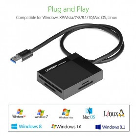 UGREEN, USB 3.0 All-in-One Card Reader SD TF CF MS Card UG215, SD and USB Memory, UG215