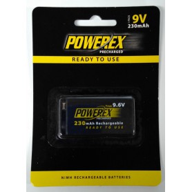 Powerex Precharged 9.6V 230mAh Rechargeable