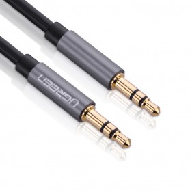 UGREEN - 3.5mm male to male Audio Jack cable Silver-Black - Audio cables - UG300-CB