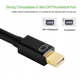 UGREEN - Mini Dislayport DP Male HDMI Male cable - Displayport and DVI cables - UG330-CB