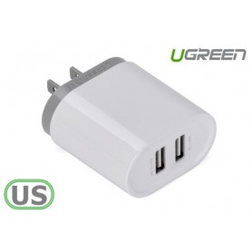 UGREEN - 2.4A / 1A 17W 5V USB Dual Wall Charger - US Plug - Ac charger - UG359-CB