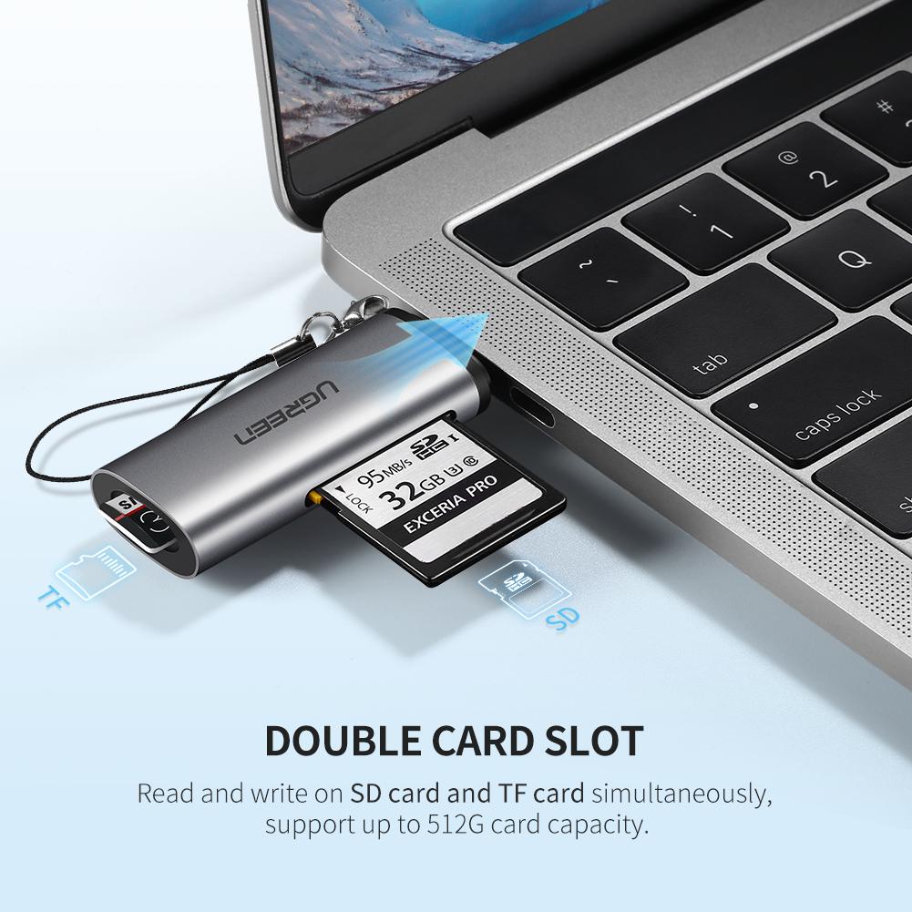 UGREEN USB-C / USB C / USB tipo C - Lettore di schede SD Trasferime